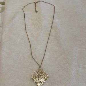 18” gold embellished necklace
